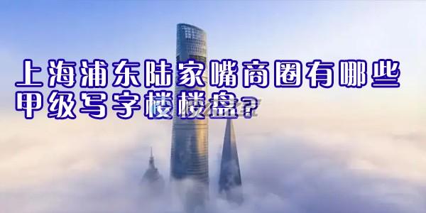 22"上海浦东陆家嘴商圈有哪些甲级写字楼楼盘？"