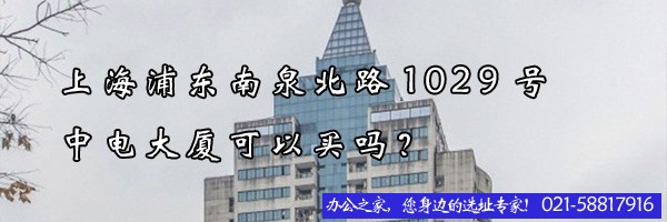 上海浦东南泉北路1029号中电大厦可以买吗？