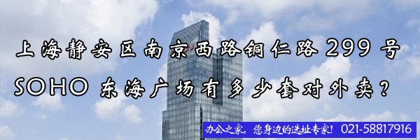 上海静安区南京西路铜仁路299号soho东海广场有多少套对外卖？